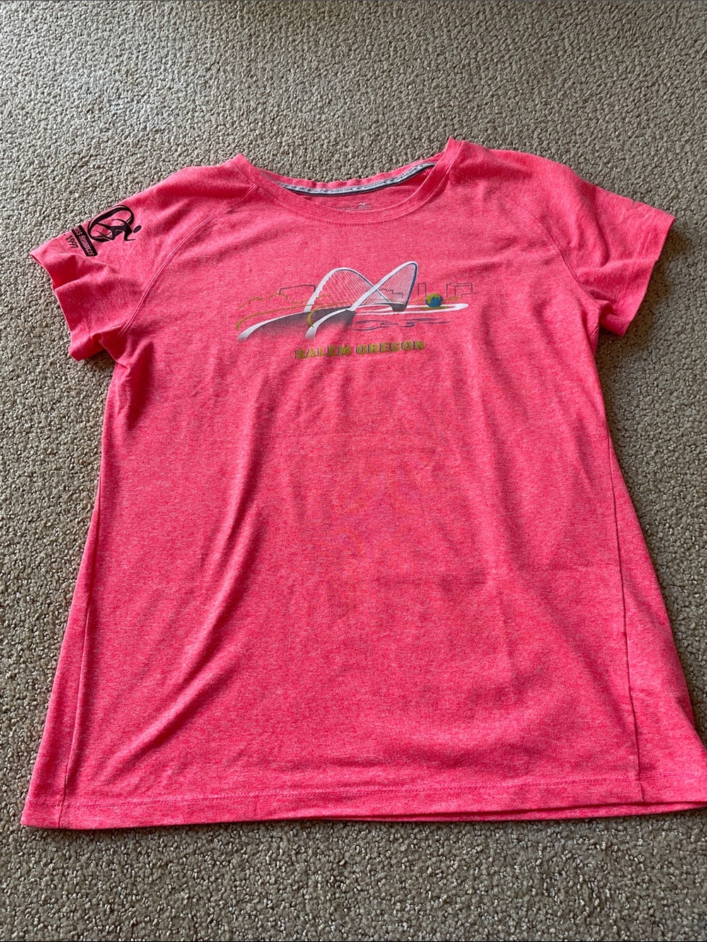 Mizuno Women's Heathered Pink Athletic Tee